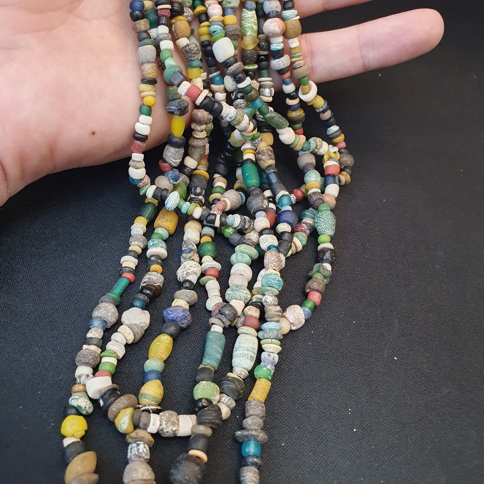Authentic Ancient Islamic Roman Era Beads Strand Necklace #NC 132