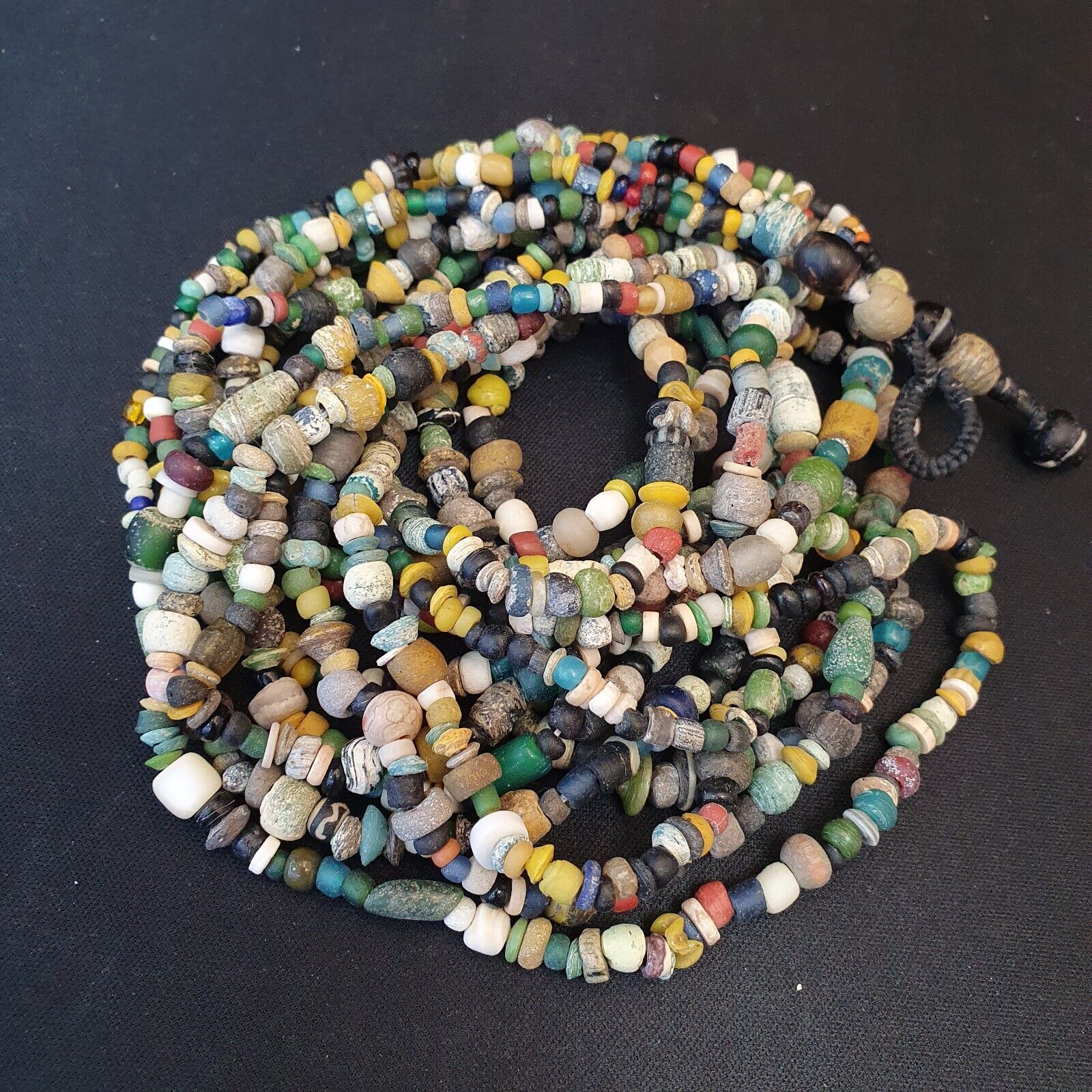 Authentic Ancient Islamic Roman Era Beads Strand Necklace #NC 132