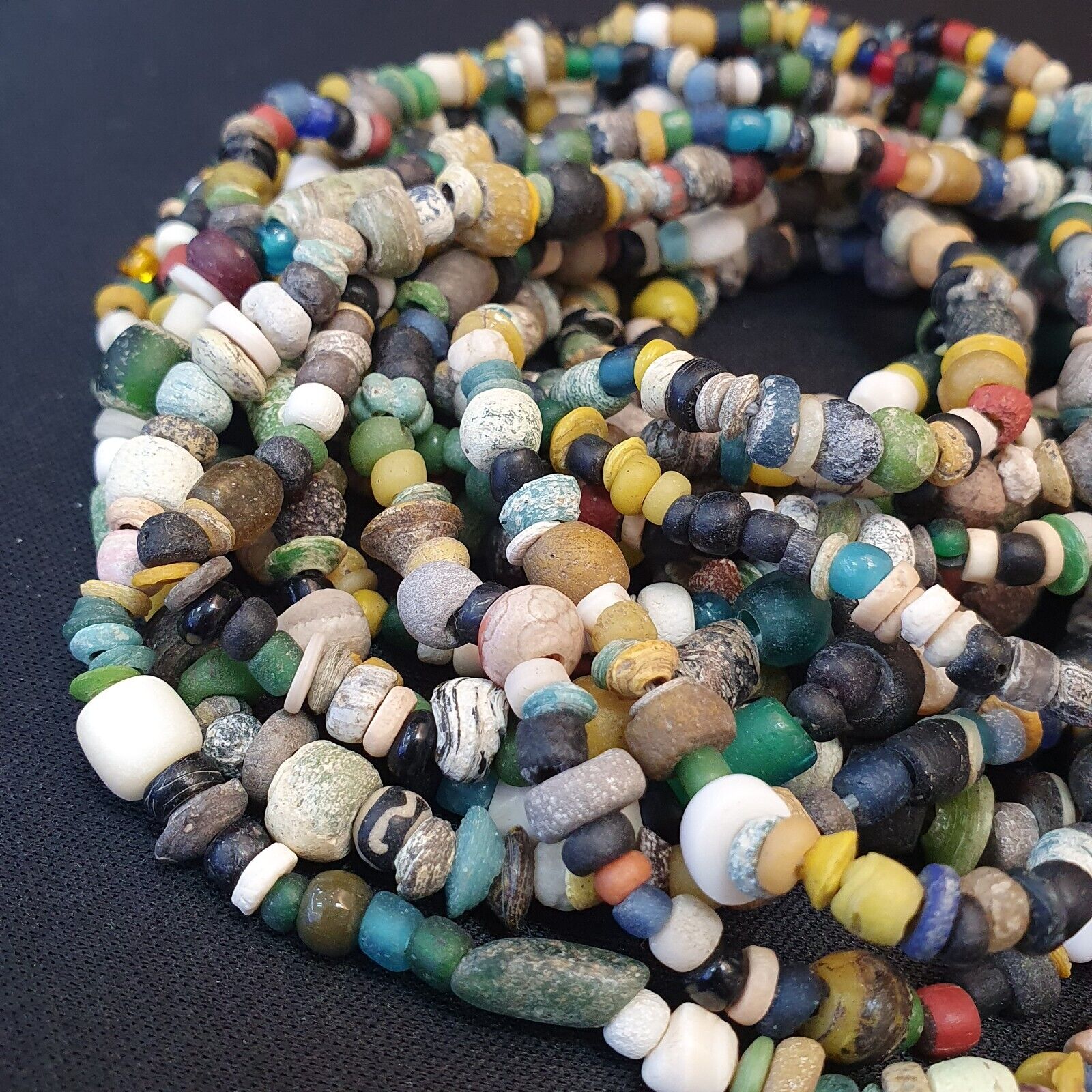 Authentic Ancient Islamic Roman Era Beads Strand Necklace #NC 132