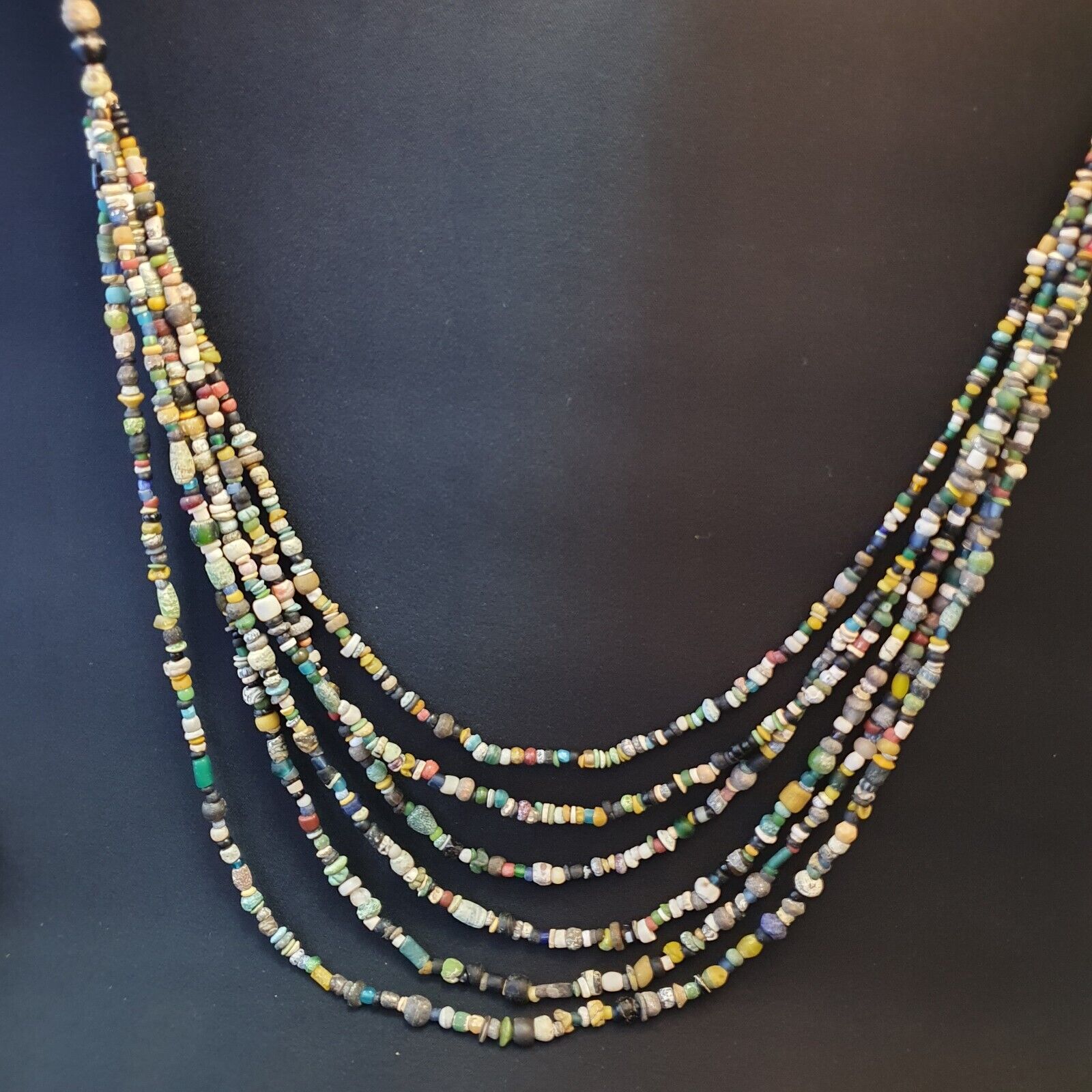 Authentic Ancient Islamic Roman Era Beads Strand Necklace #NC 132