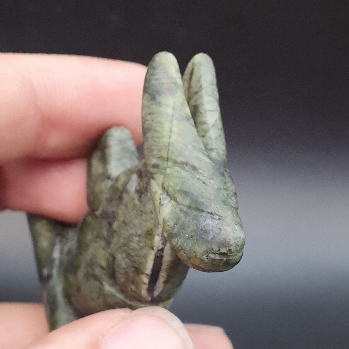 古董中國古代雕刻玉石神秘動物玉吊墜