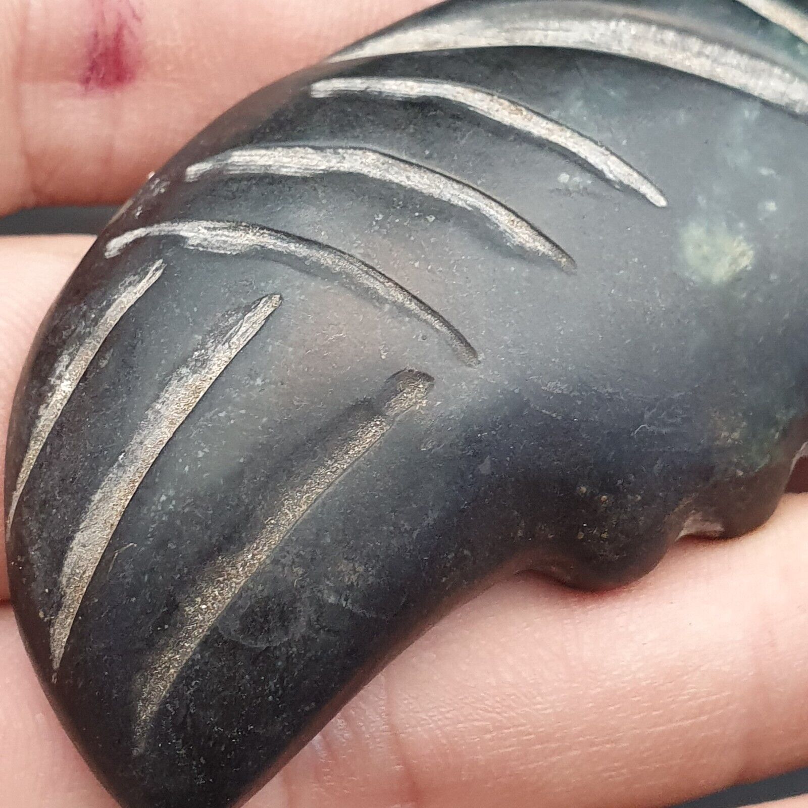 Antique Chinese Song Dynasty Carving Jade Stone Hand carved green Jade pendent