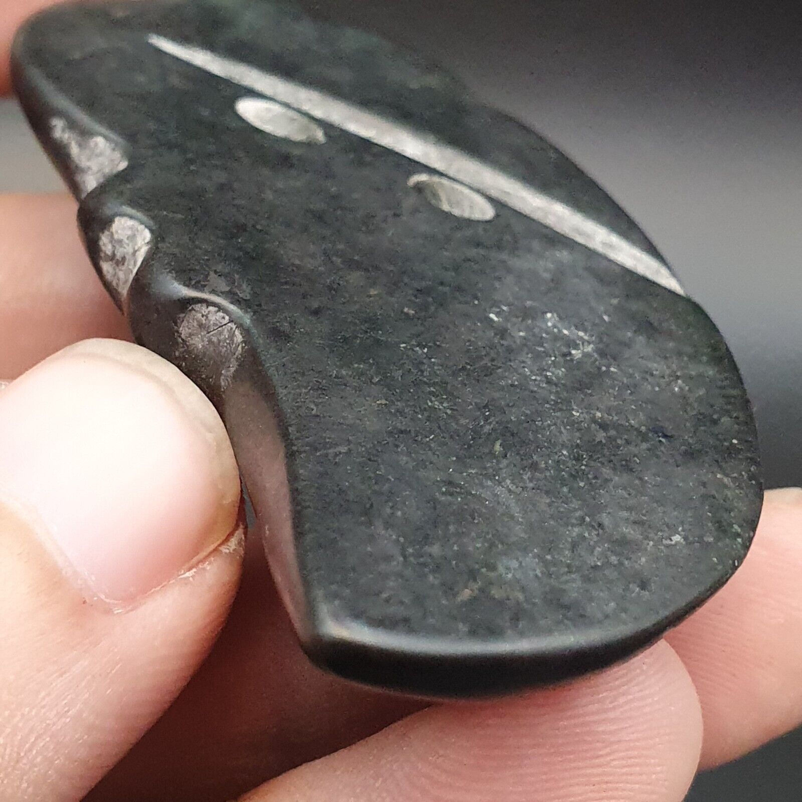 Antique Chinese Song Dynasty Carving Jade Stone Hand carved green Jade pendent