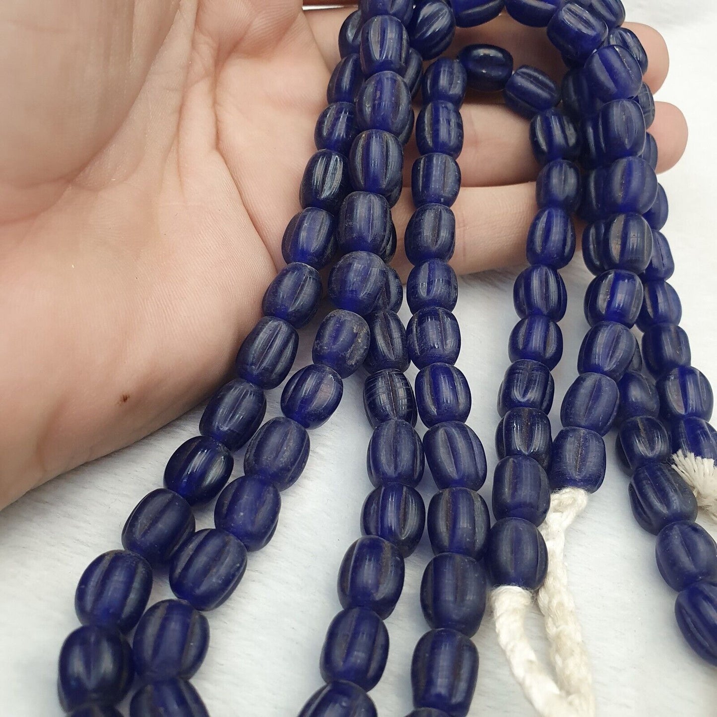 美麗的老非洲鈷藍色玻璃復古珠串