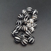 East Oasis Indo Himalayan Tibetan Etched Agate Beads - Lot of 20 Decorated Beads