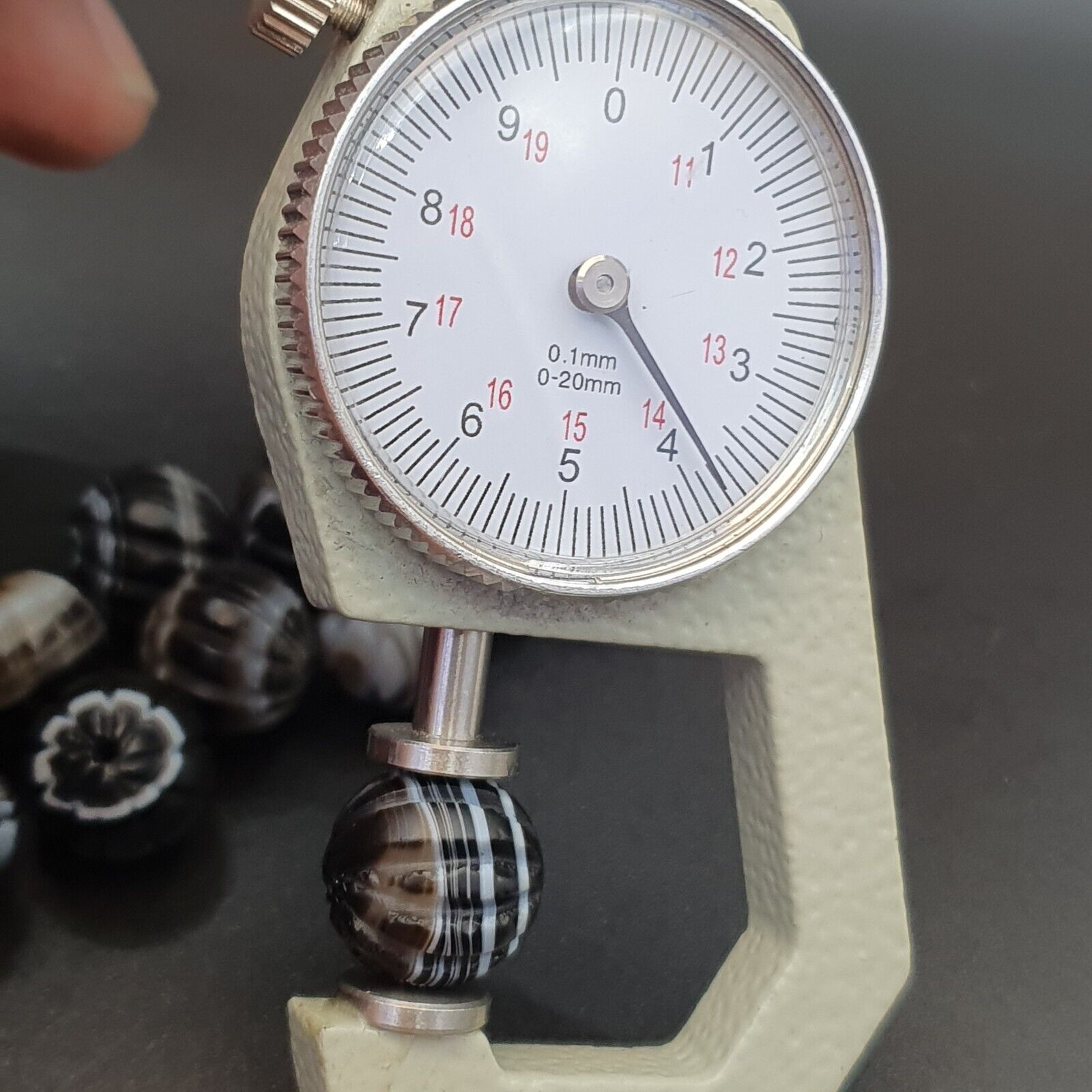 Lot 12 Himalayan indo Tibetan Black Agate Beads Soleimani melon Shape Agate Bead