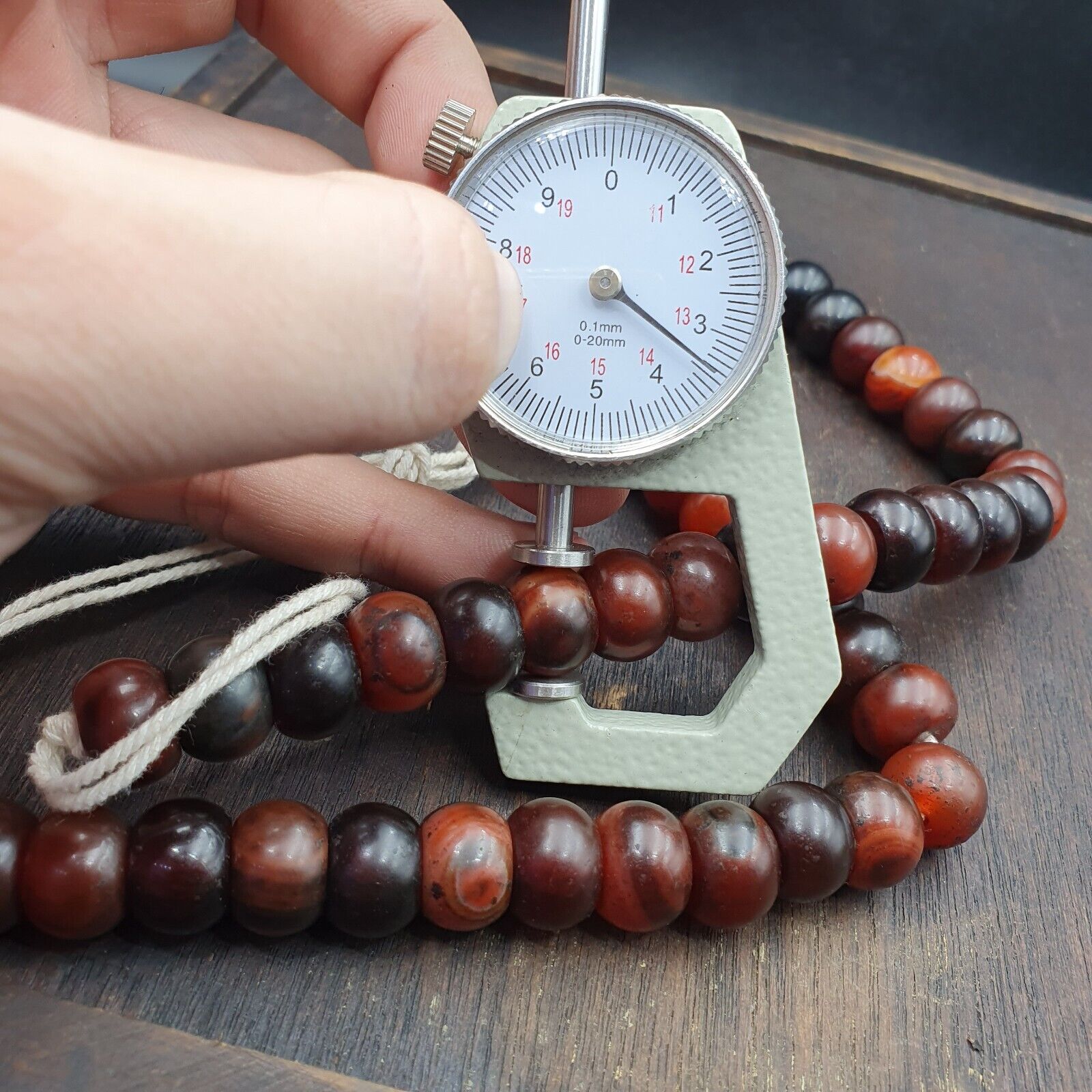 Vintage beads antique Indo Tibetan Himalayan Tibetan Agate necklace 14MM