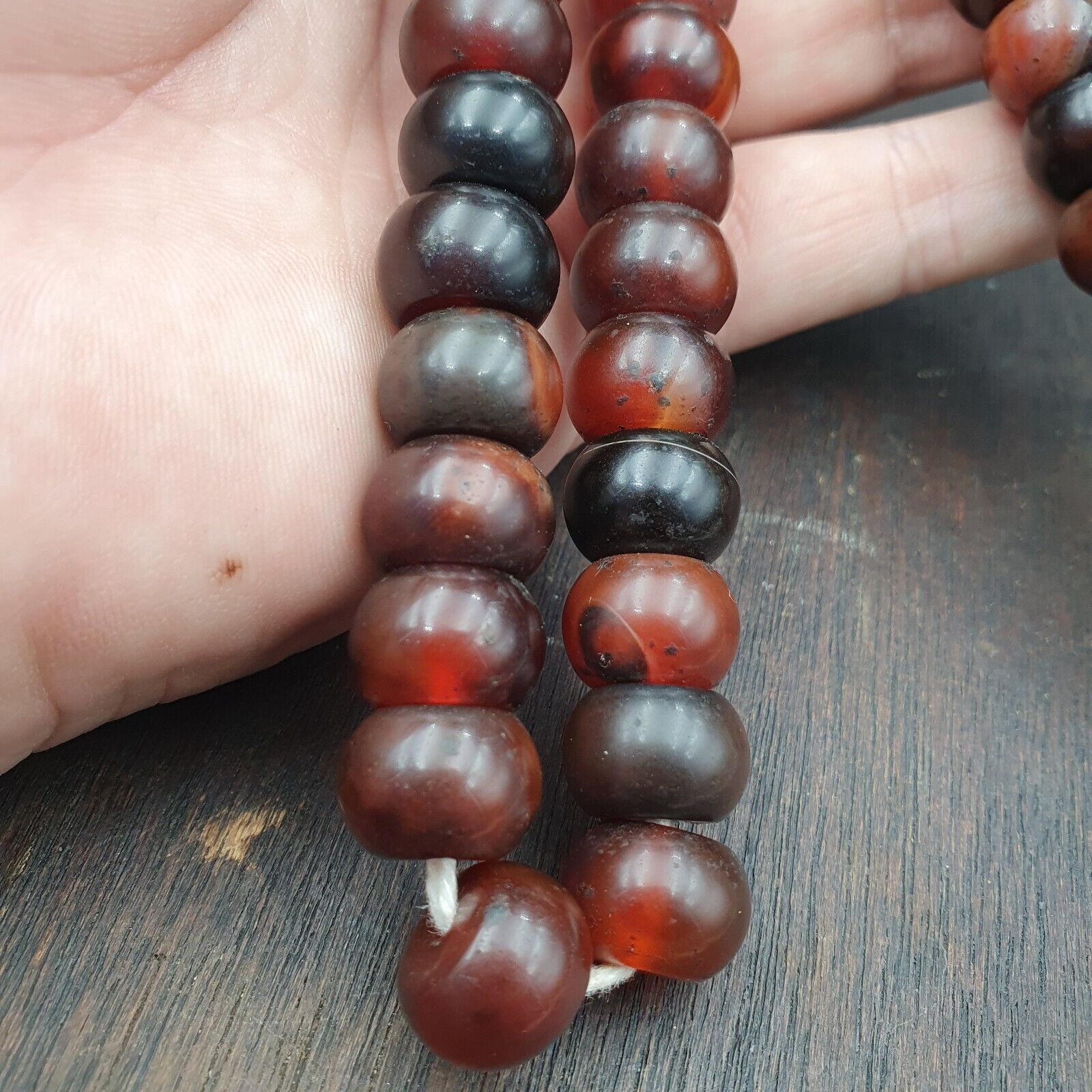Vintage beads antique Indo Tibetan Himalayan Tibetan Agate necklace 14MM