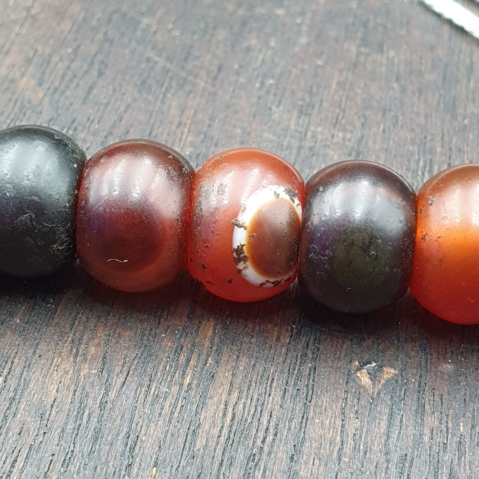 Vintage beads antique Indo Tibetan Himalayan Tibetan carnelian necklace 14MM