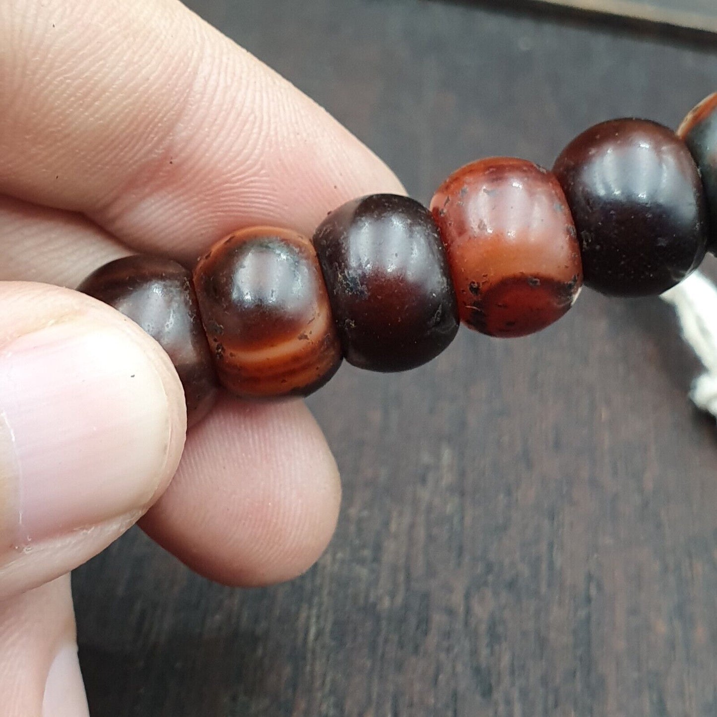復古珠子古董印度西藏喜馬拉雅藏瑪瑙項鍊 14MM
