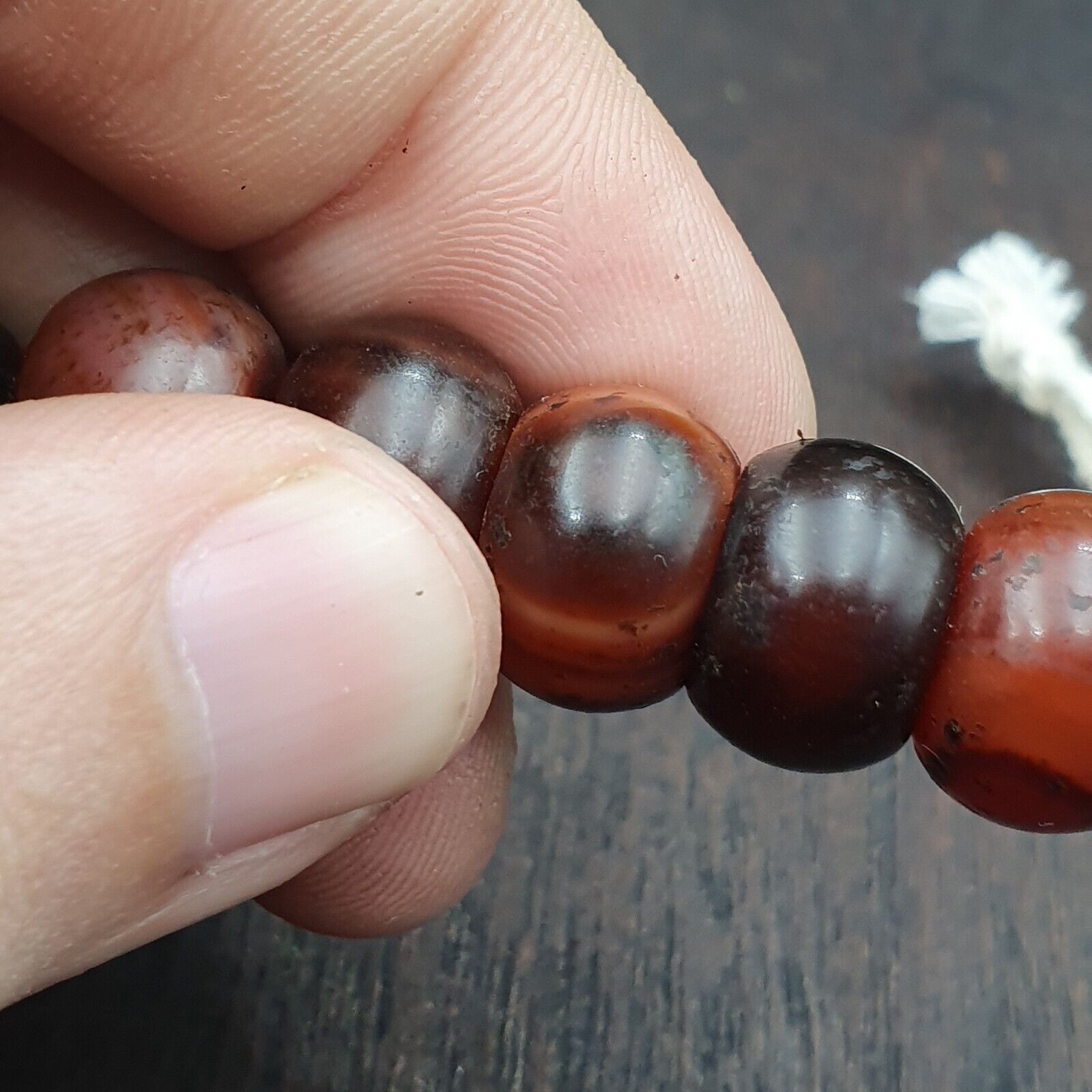 Vintage beads antique Indo Tibetan Himalayan Tibetan Agate necklace 14MM
