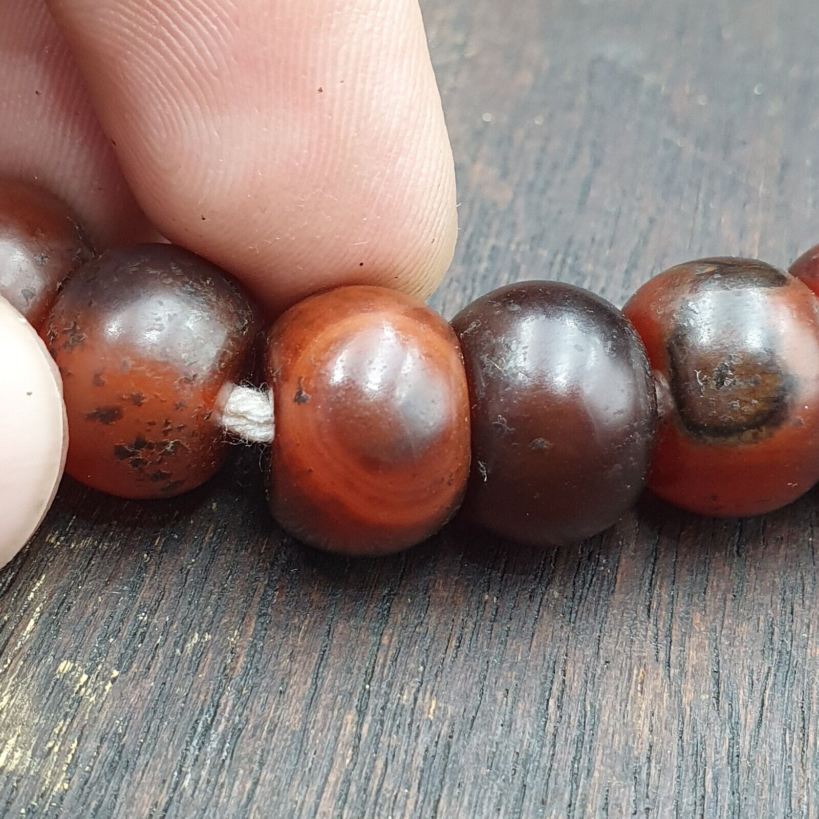 Vintage beads antique Indo Tibetan Himalayan Tibetan Agate necklace 14MM