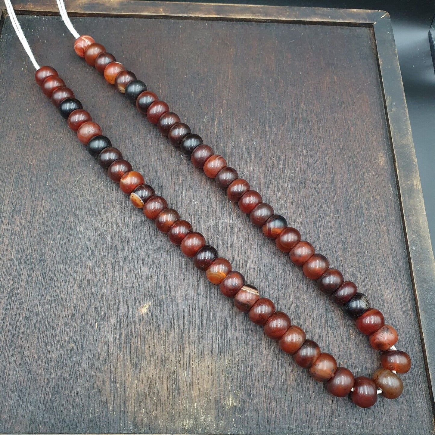 復古珠子古董印藏喜馬拉雅西藏紅玉髓項鍊 14MM