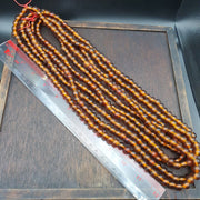 East Oasis Vintage Brown Fancy Glass Trade Beads 9.5mm Full Strand