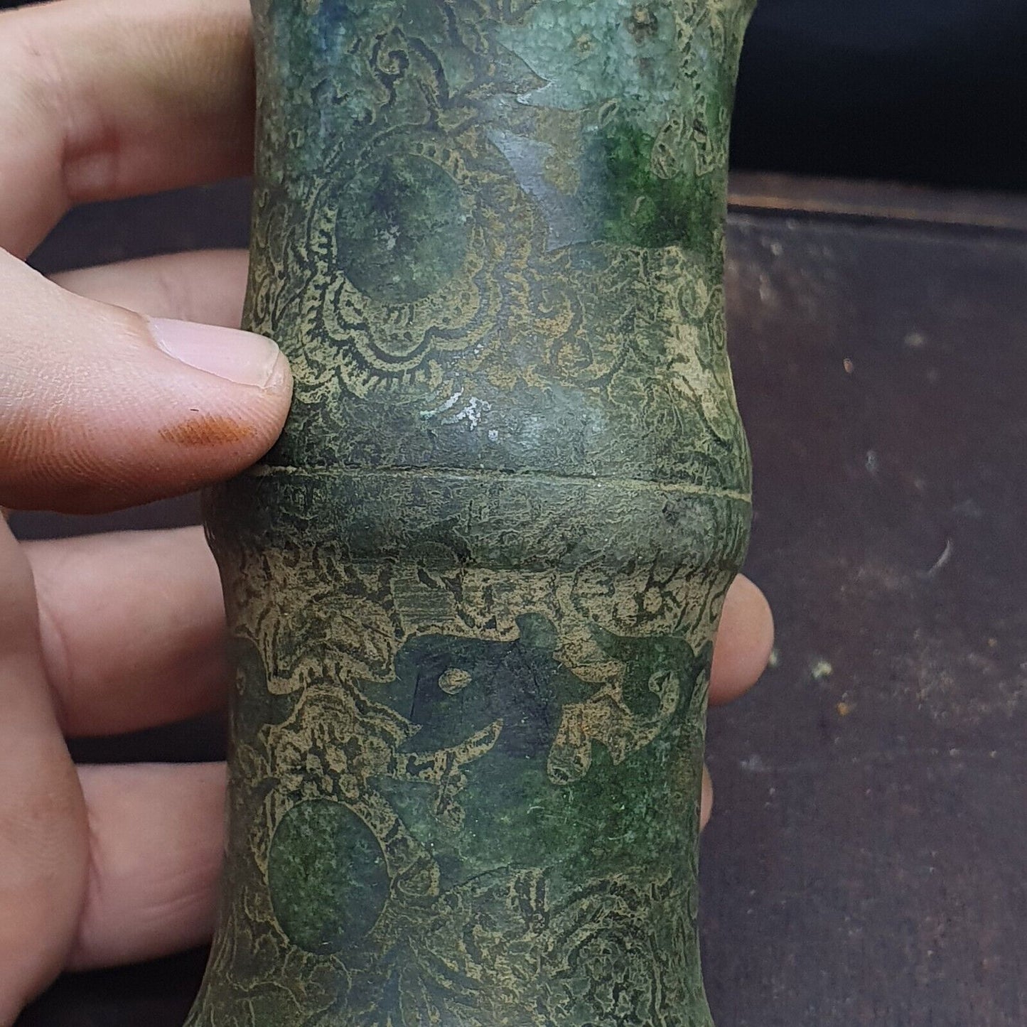 GESCHNITZT MIT DRACHEN-DEKORATION, ALTE CHINESISCHE ANTIKE, JADE-SCHNUPFFLASCHE,