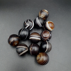 Lot 12 Himalayan indo Tibetan Eye Agate Black Agate Beads Soleimani Agate Beads