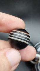 Lot 12 Himalayan indo Tibetan Eye Agate Black Agate Beads Soleimani Agate Beads