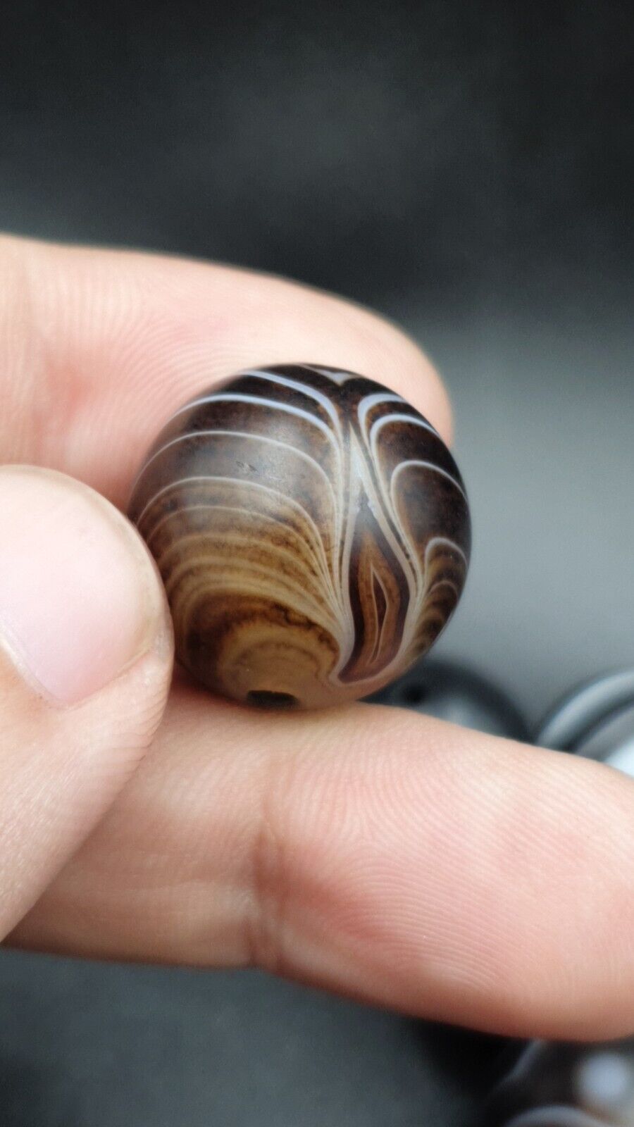 Lot 12 Himalayan indo Tibetan Eye Agate Black Agate Beads Soleimani Agate Beads