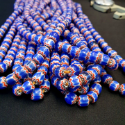 East Oasis Vintage Venetian Trade Style Multicolour Chevron Glass Beads 9mm Strand