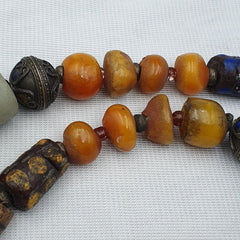 Moroccan Berber Necklace Handcrafted Amber Vintage Jewelry African Necklace