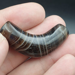 Antique Old Himalayan Indo Tibetan Suleimani Eye Dzi Amulet Bead #1112