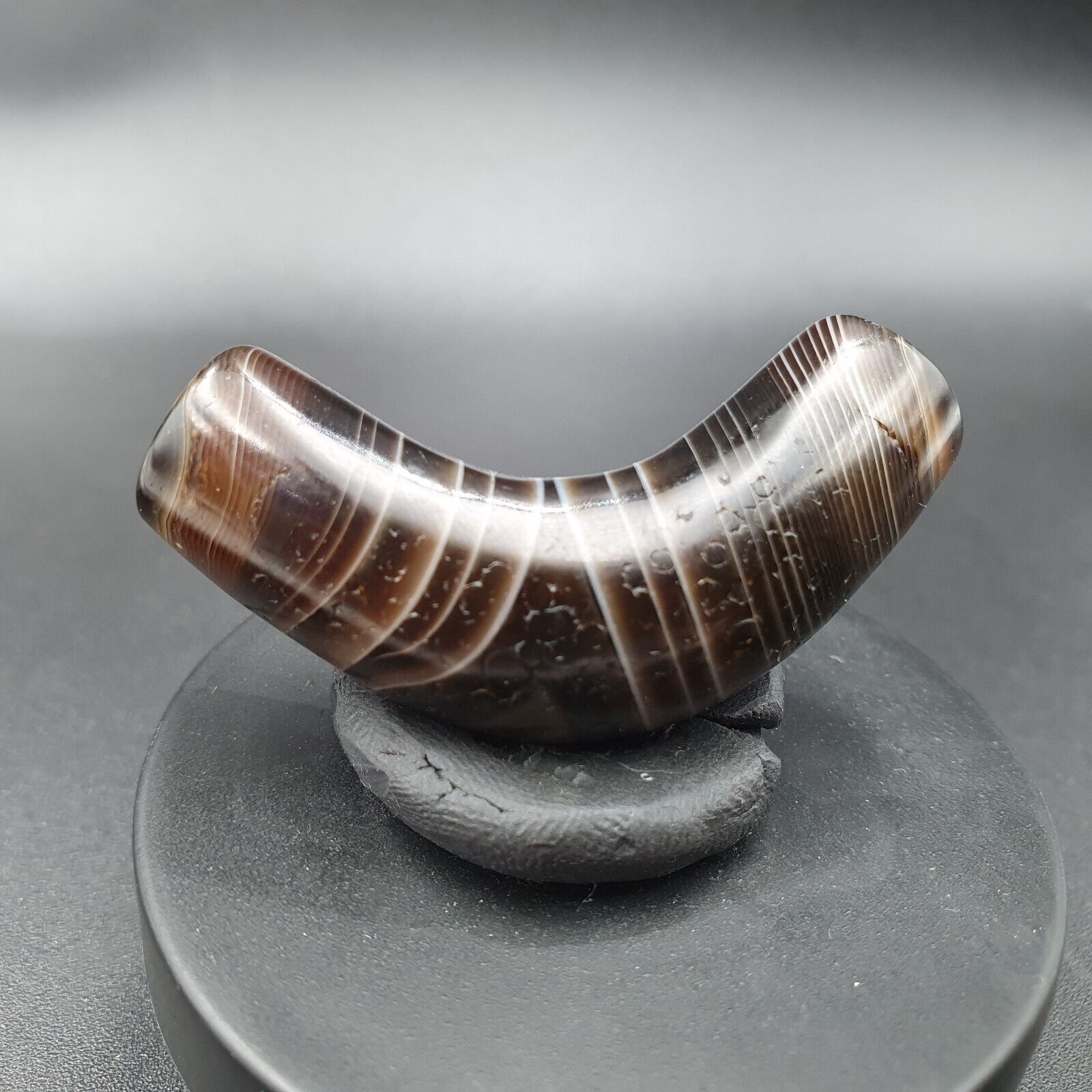 Antique Old Himalayan Indo Tibetan Suleimani Eye Dzi Amulet Bead #1112