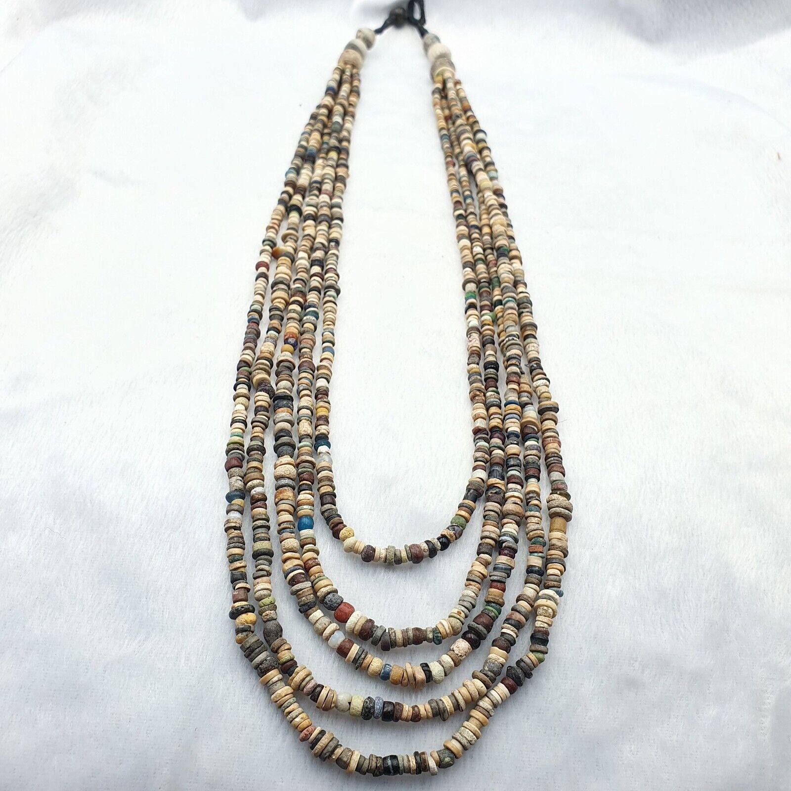 Authentic Ancient Islamic Roman Era Beads 5 Strands Necklace #NC 134