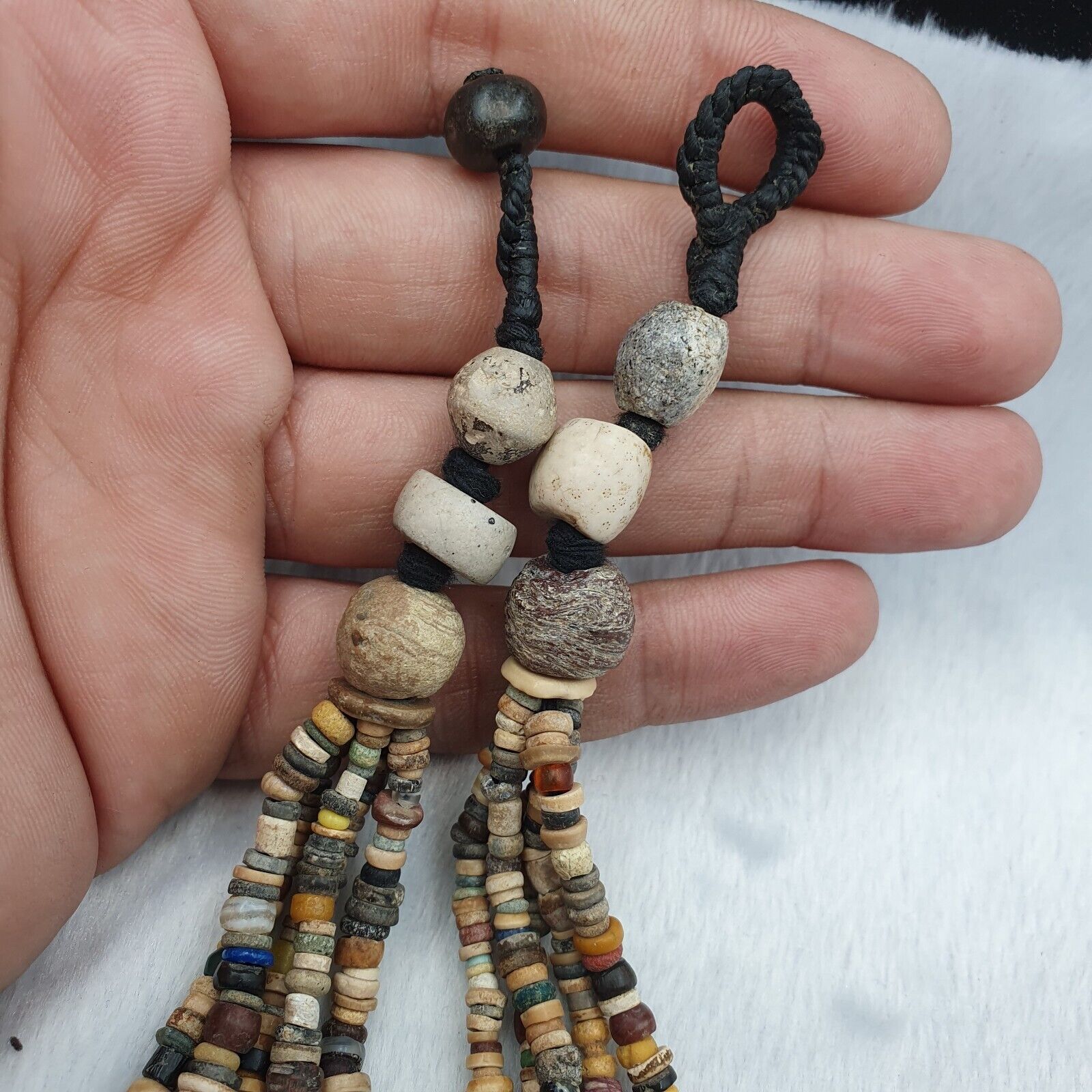 Authentic Ancient Islamic Roman Era Beads 5 Strands Necklace #NC 134