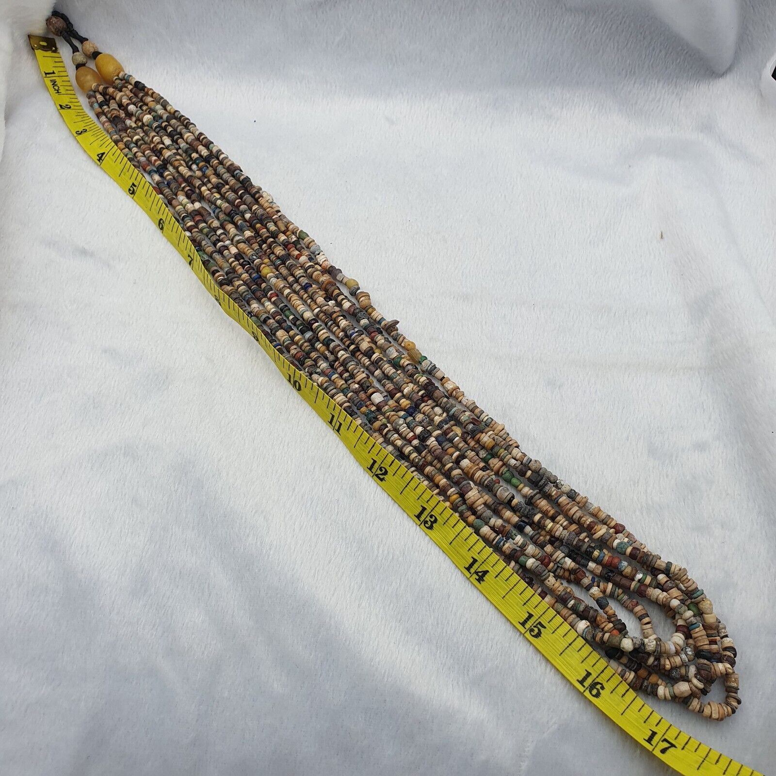 Authentic Ancient Islamic Roman Era Beads 6 Strands extra Long Necklace #NC 135