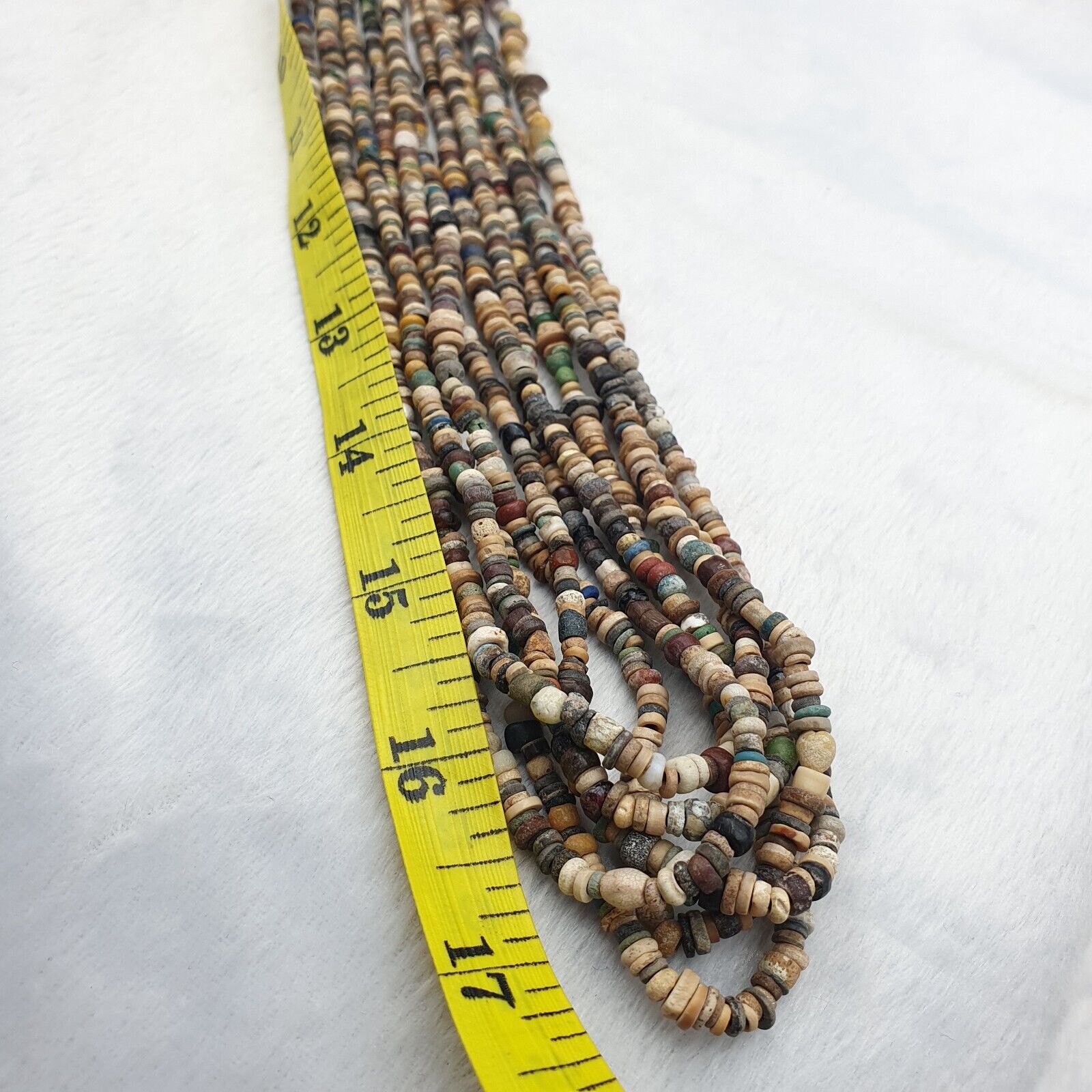 Authentic Ancient Islamic Roman Era Beads 6 Strands extra Long Necklace #NC 135