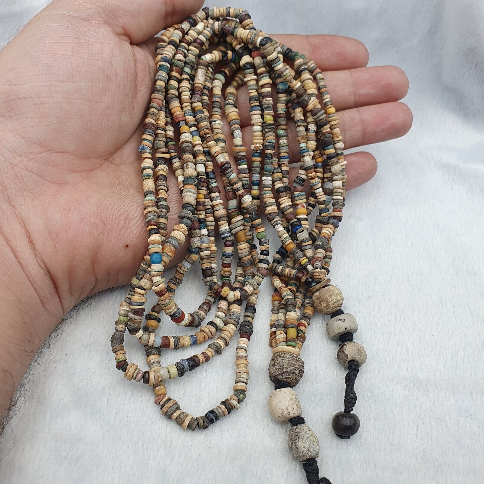 Authentic Ancient Islamic Roman Era Beads 5 Strands Necklace #NC 134