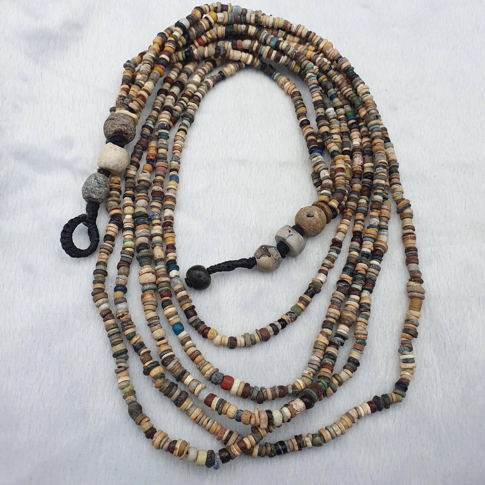 Authentic Ancient Islamic Roman Era Beads 5 Strands Necklace #NC 134