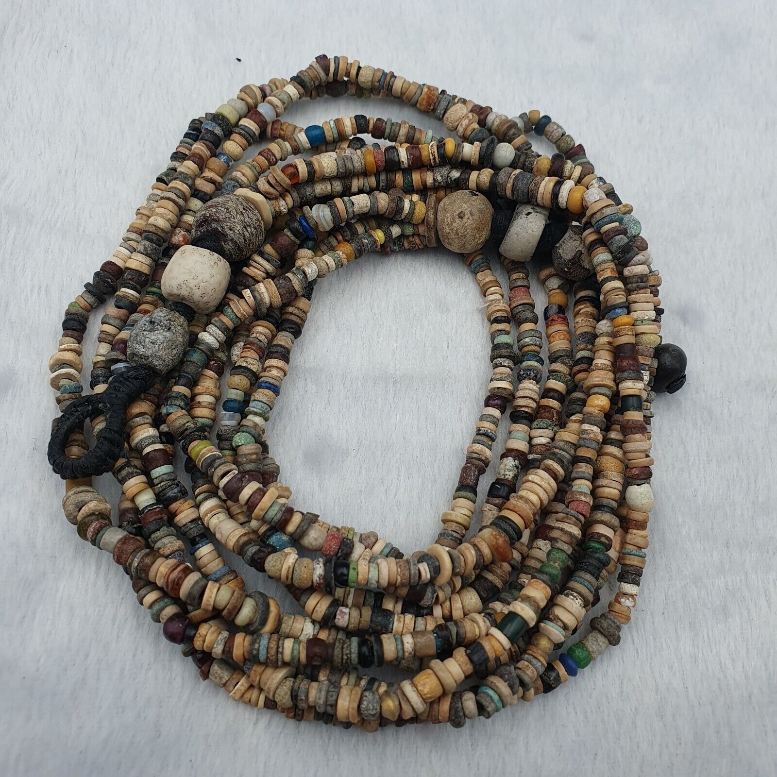 Authentic Ancient Islamic Roman Era Beads 5 Strands Necklace #NC 134