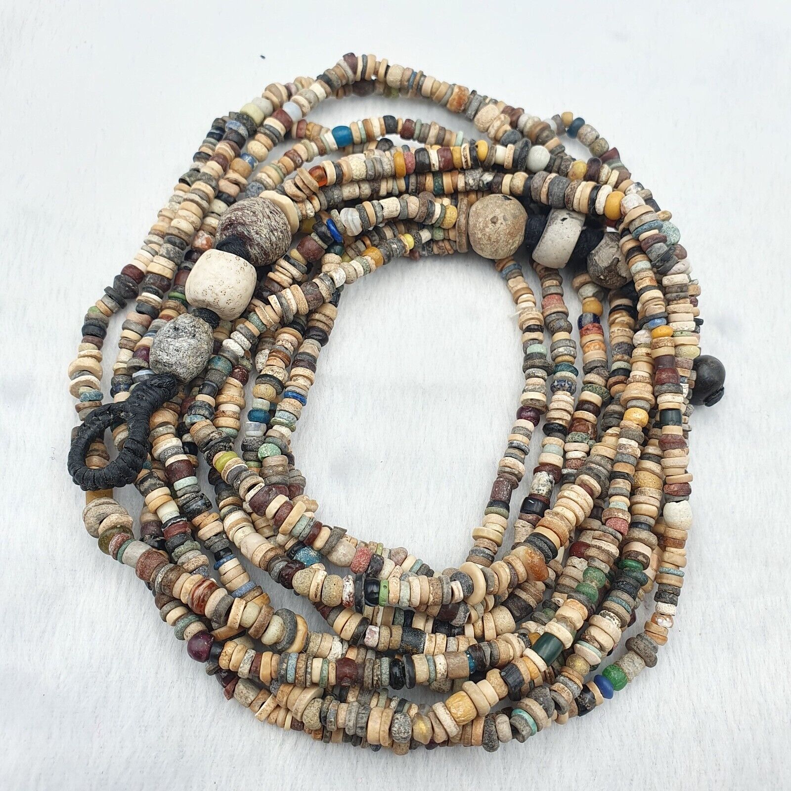 Authentic Ancient Islamic Roman Era Beads 5 Strands Necklace #NC 134