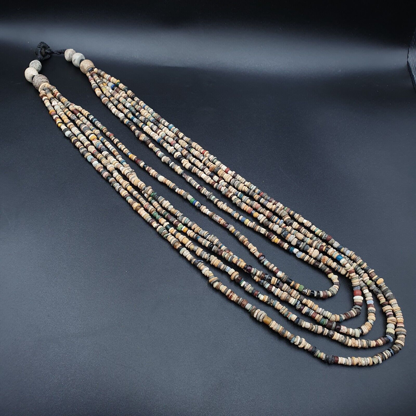 Authentic Ancient Islamic Roman Era Beads 5 Strands Necklace #NC 134