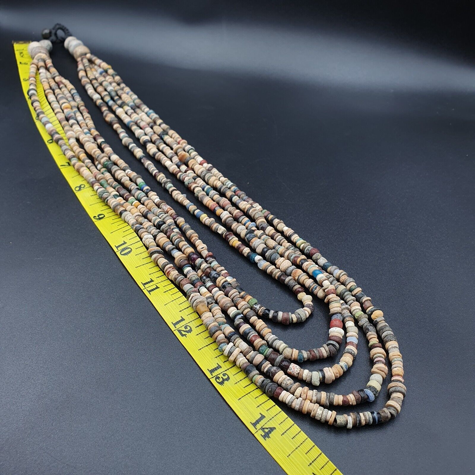 Authentic Ancient Islamic Roman Era Beads 5 Strands Necklace #NC 134
