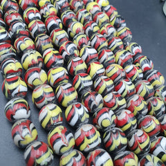 Strand vintage Glass beads Fancy FEATHER glass beads long Necklaces