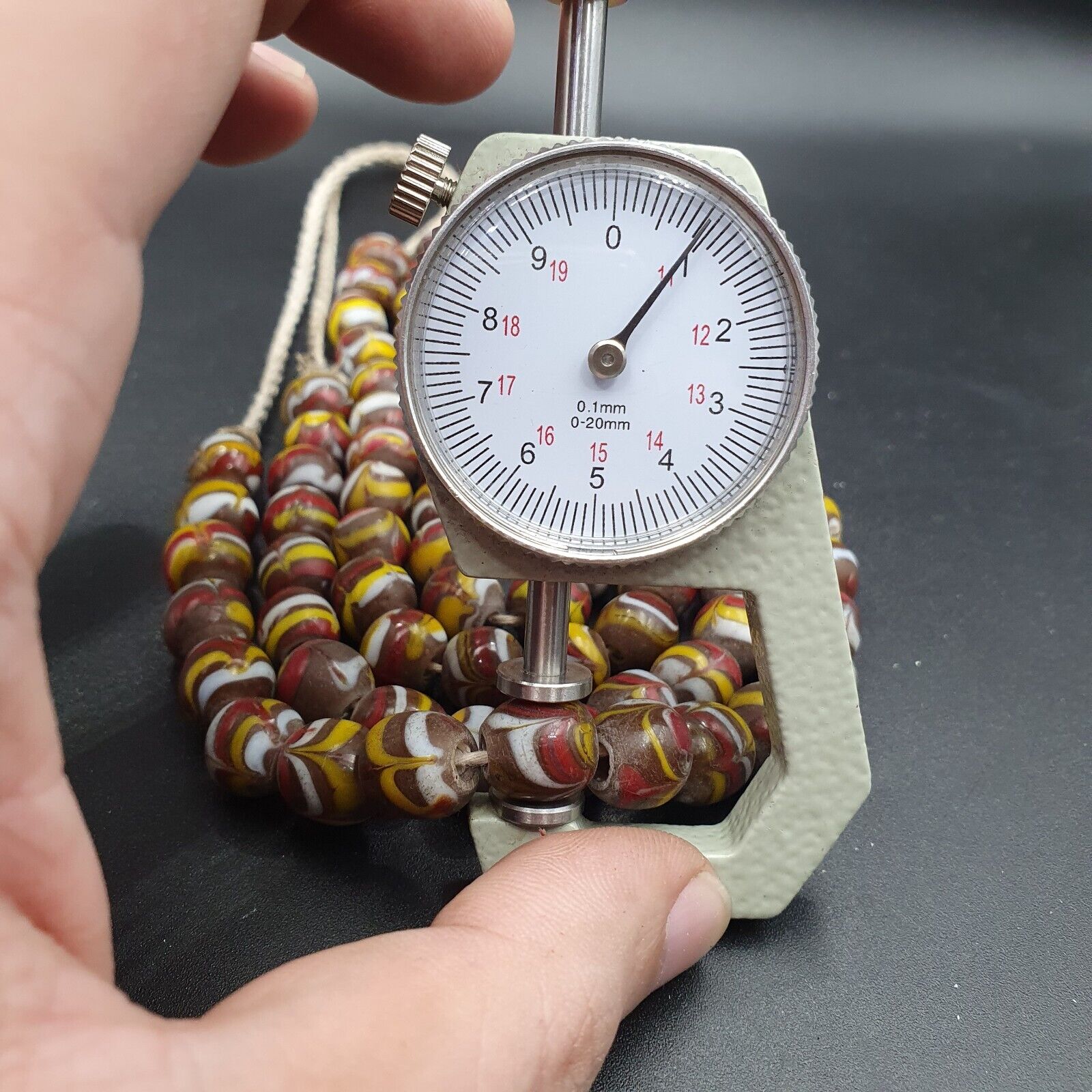 Strand vintage Glass beads Fancy FEATHER glass beads long Necklaces