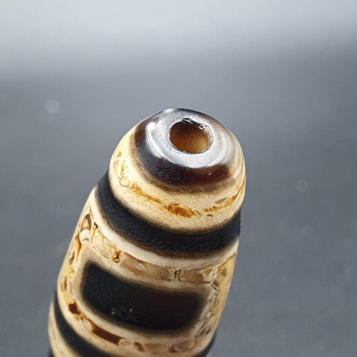 力量藏老瑪瑙*2眼2窗*天珠靈性吊墜