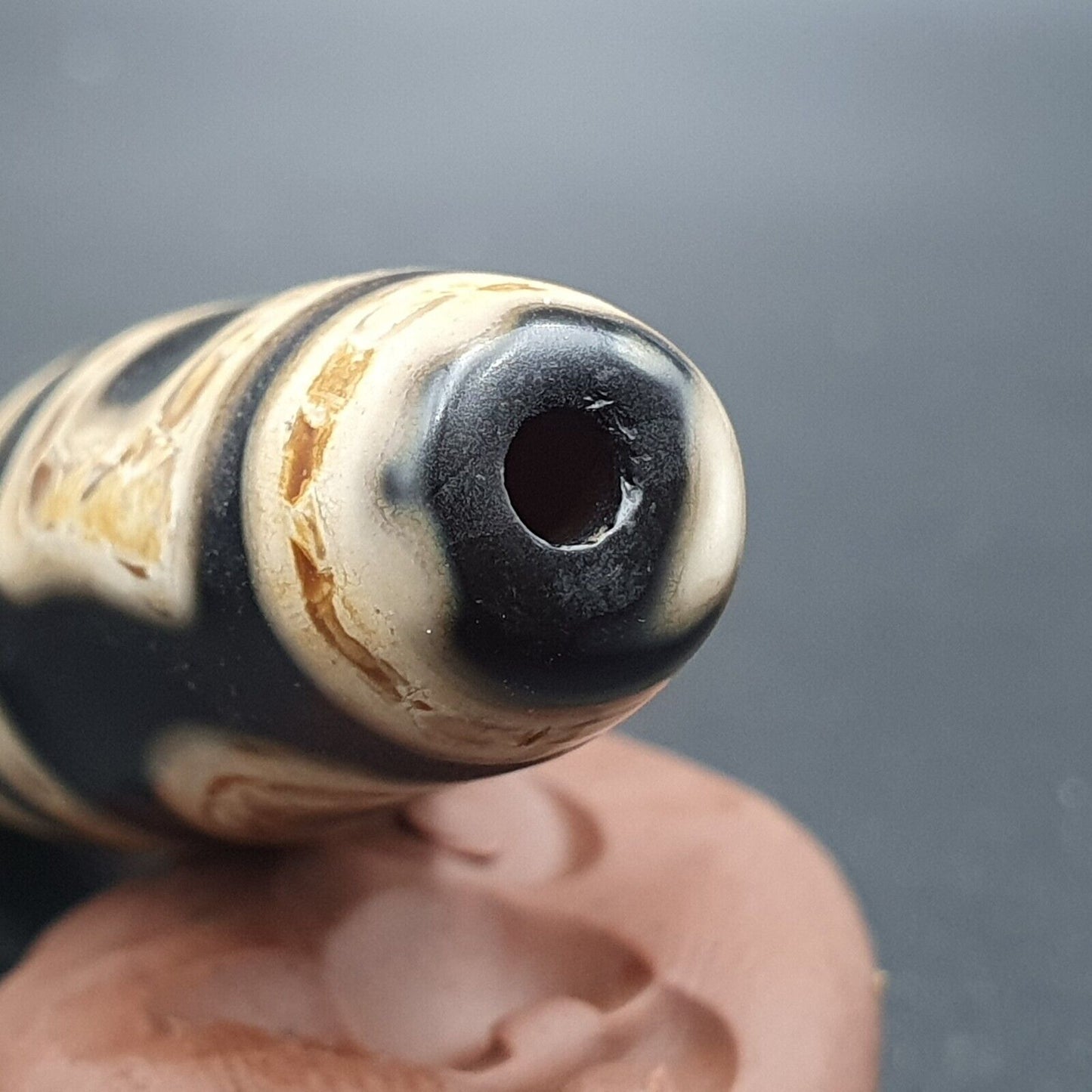 力量藏老瑪瑙*2眼2窗*天珠靈性吊墜