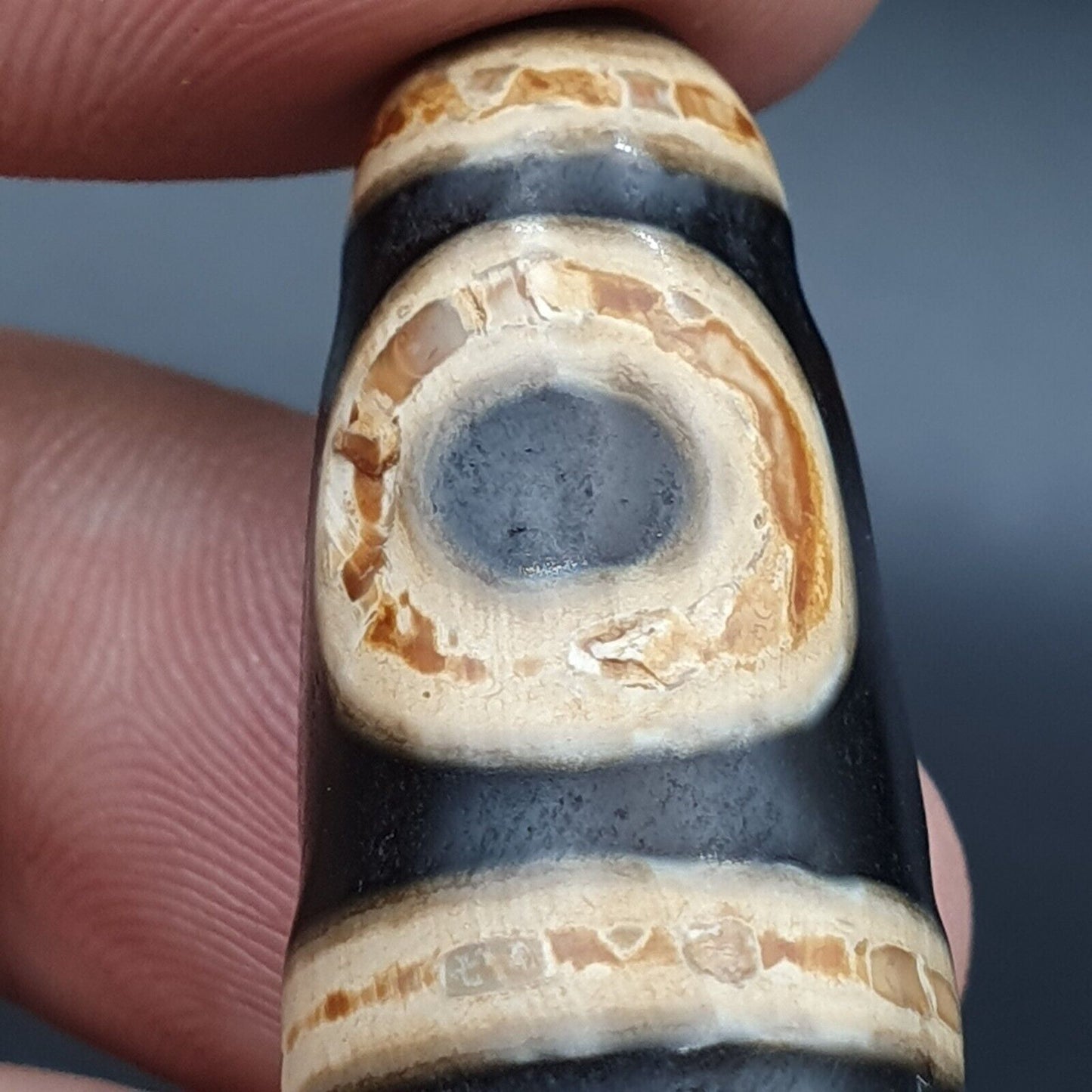 力量藏老瑪瑙*2眼2窗*天珠靈性吊墜