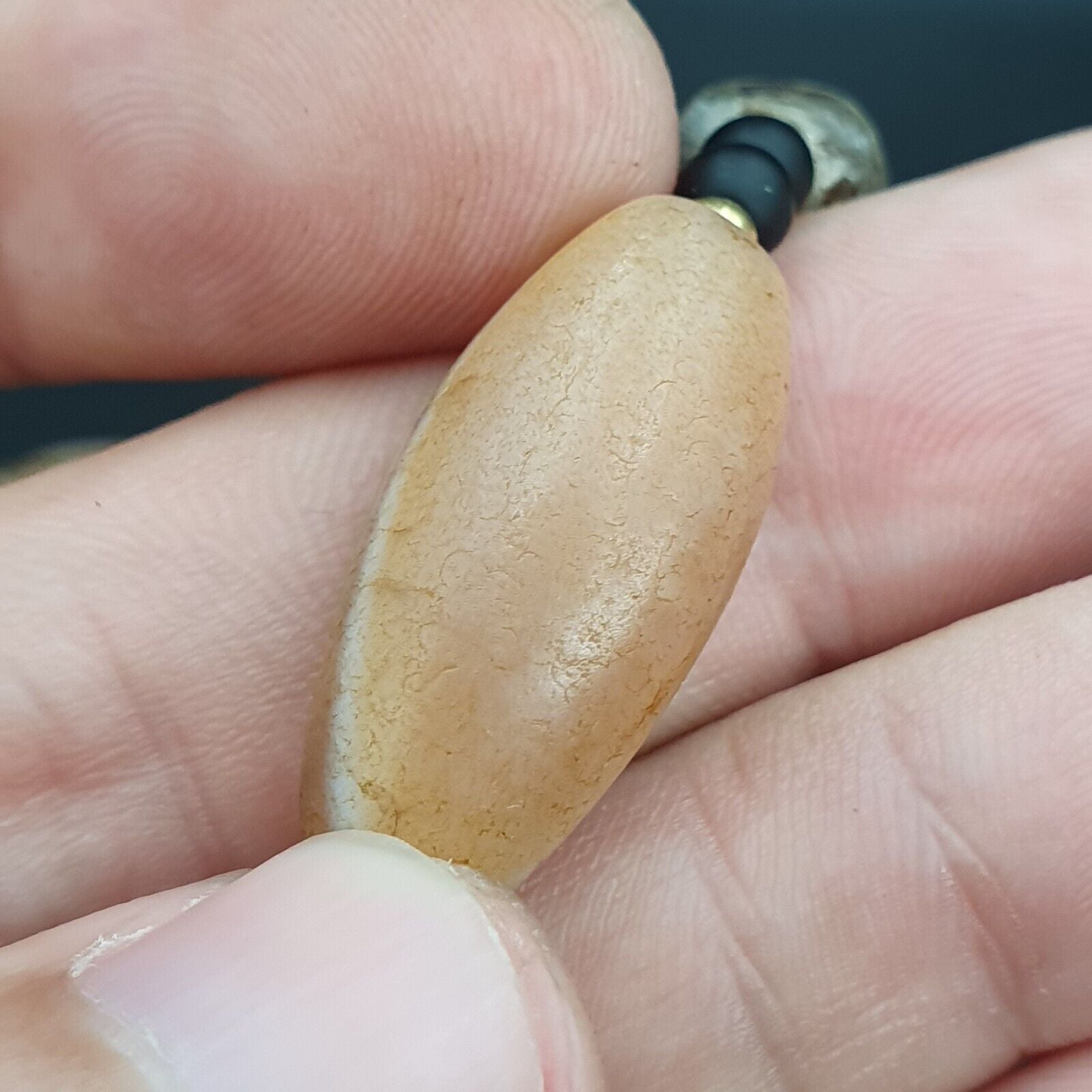Ancient Agate Beads middle eastern Eye Suleimani Himalaya Necklace