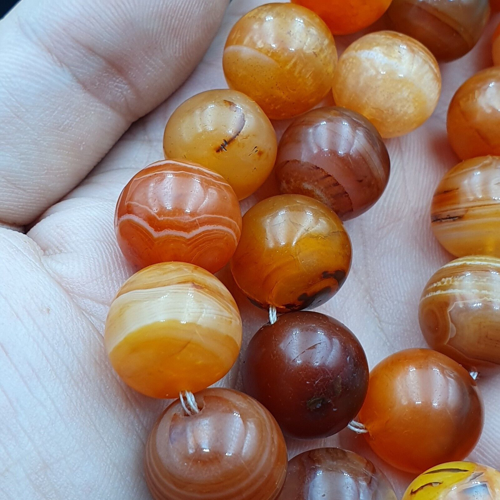 Buddhist Rosary Mala Juzu Prayer beads Tibet carnelian pink Agate 15mm Beads