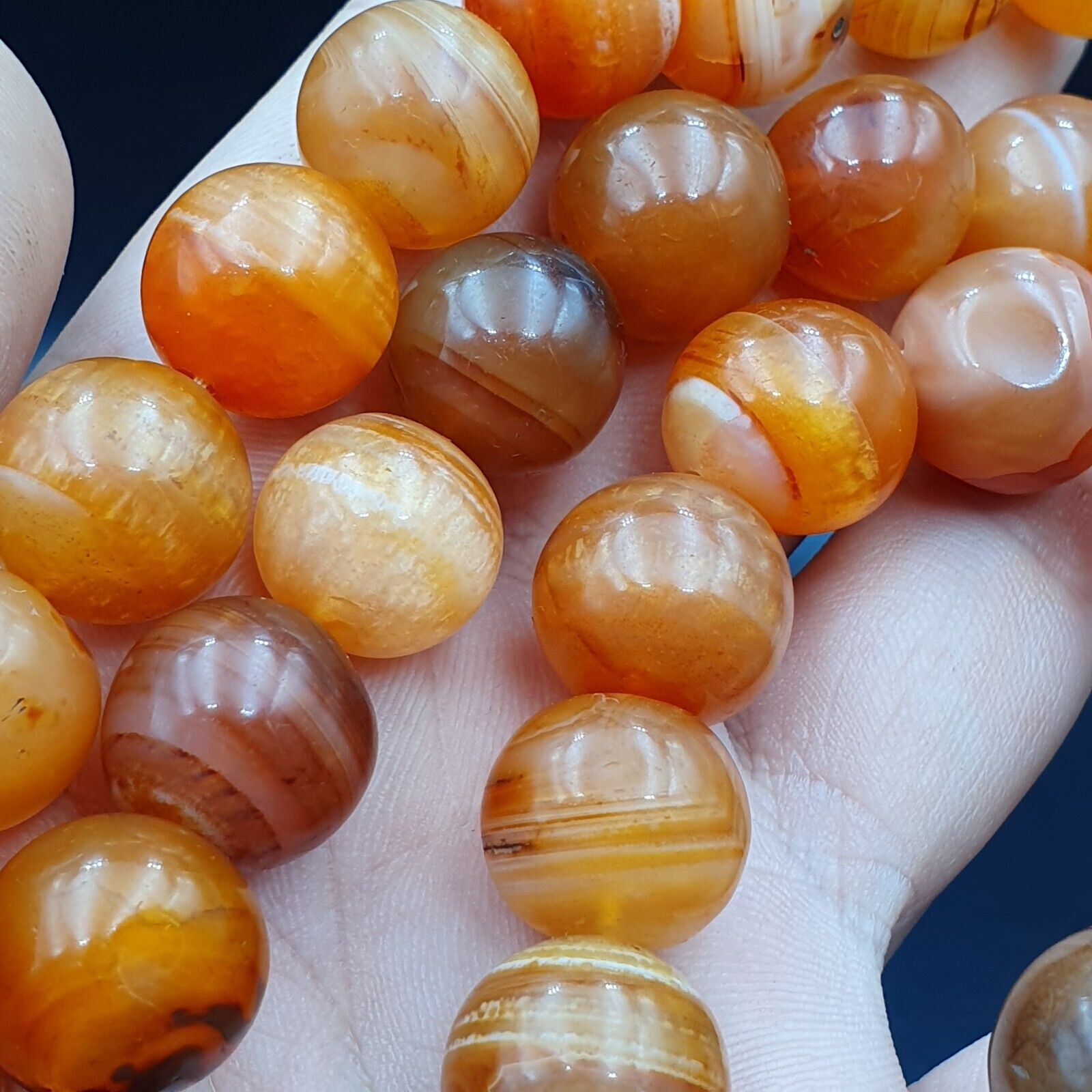 Buddhist Rosary Mala Juzu Prayer beads Tibet carnelian pink Agate 15mm Beads