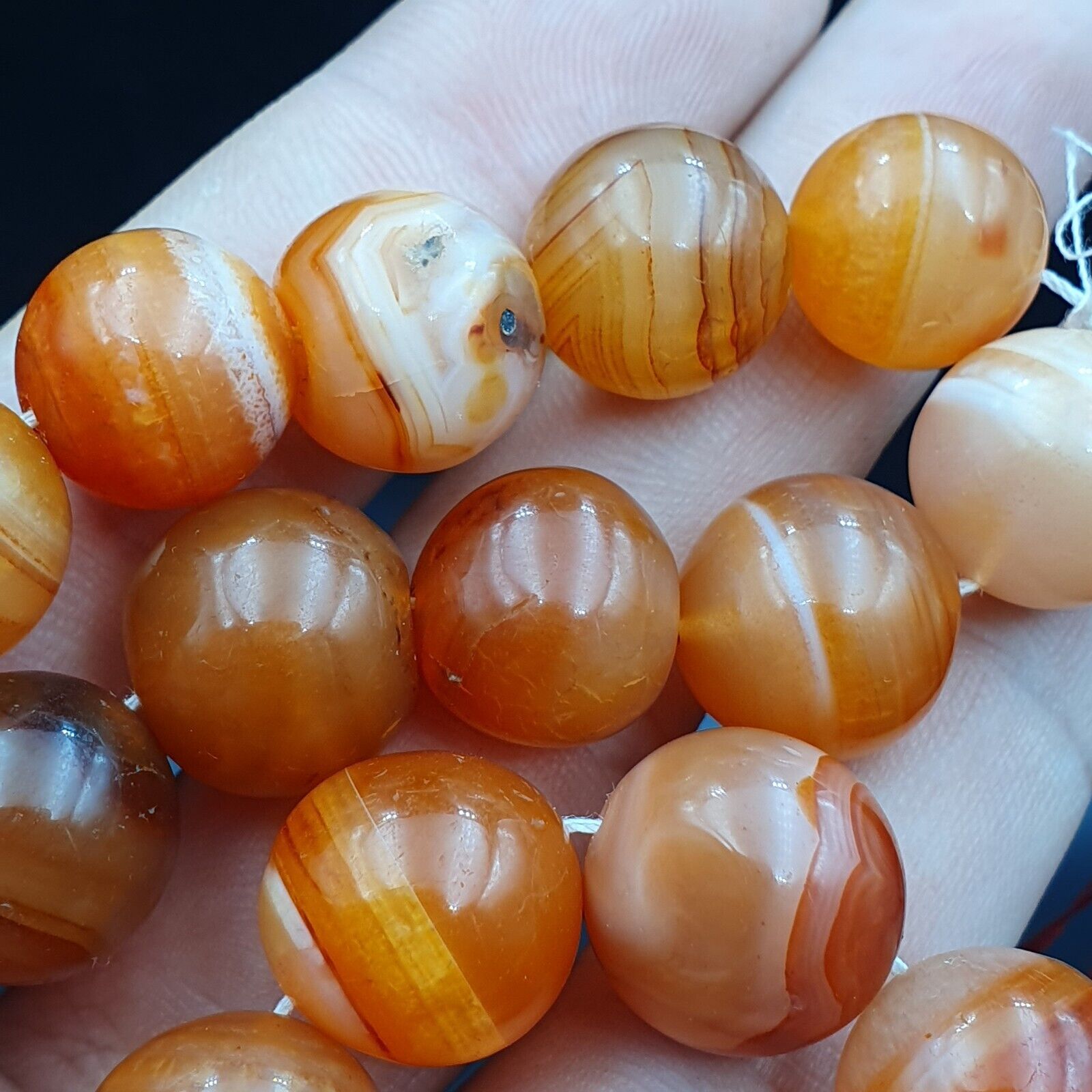 Buddhist Rosary Mala Juzu Prayer beads Tibet carnelian pink Agate 15mm Beads