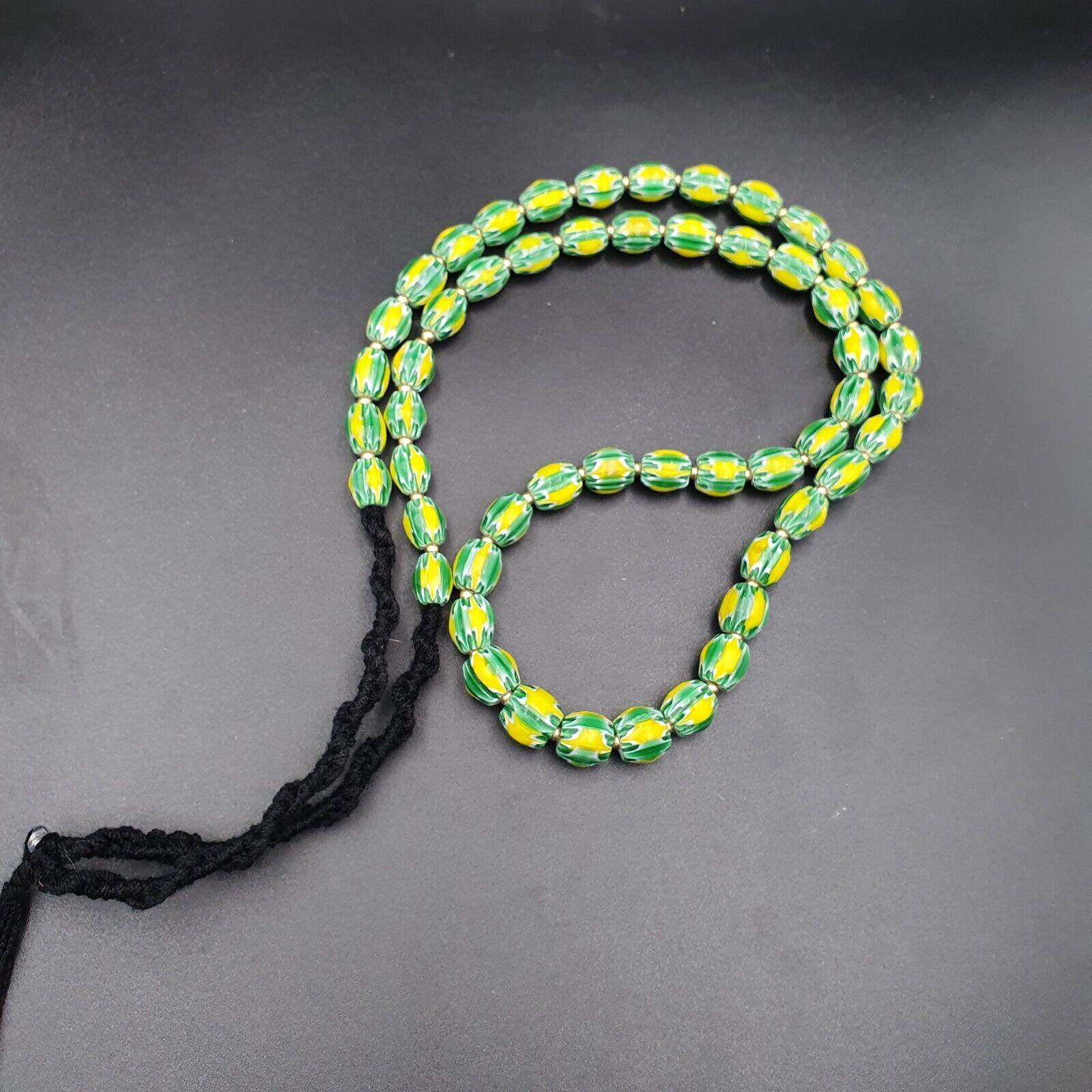 Stunning watermelon Chevrons Venetian Trade Beads Africa Authentic Antiques