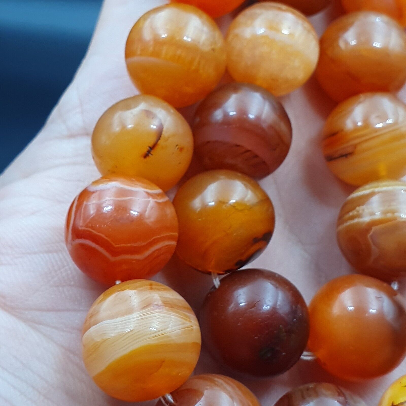 Buddhist Rosary Mala Juzu Prayer beads Tibet carnelian pink Agate 15mm Beads