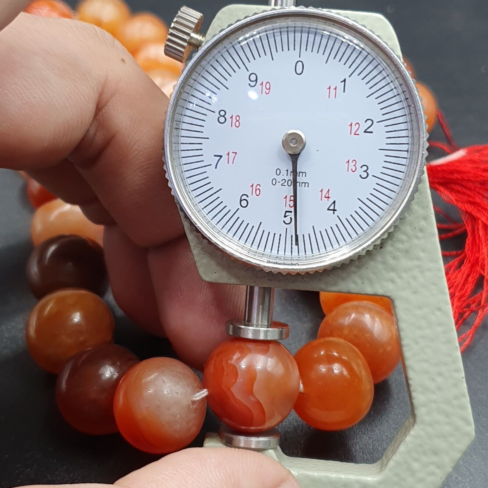 Buddhist Rosary Mala Juzu Prayer beads Tibet carnelian pink Agate 15mm Beads