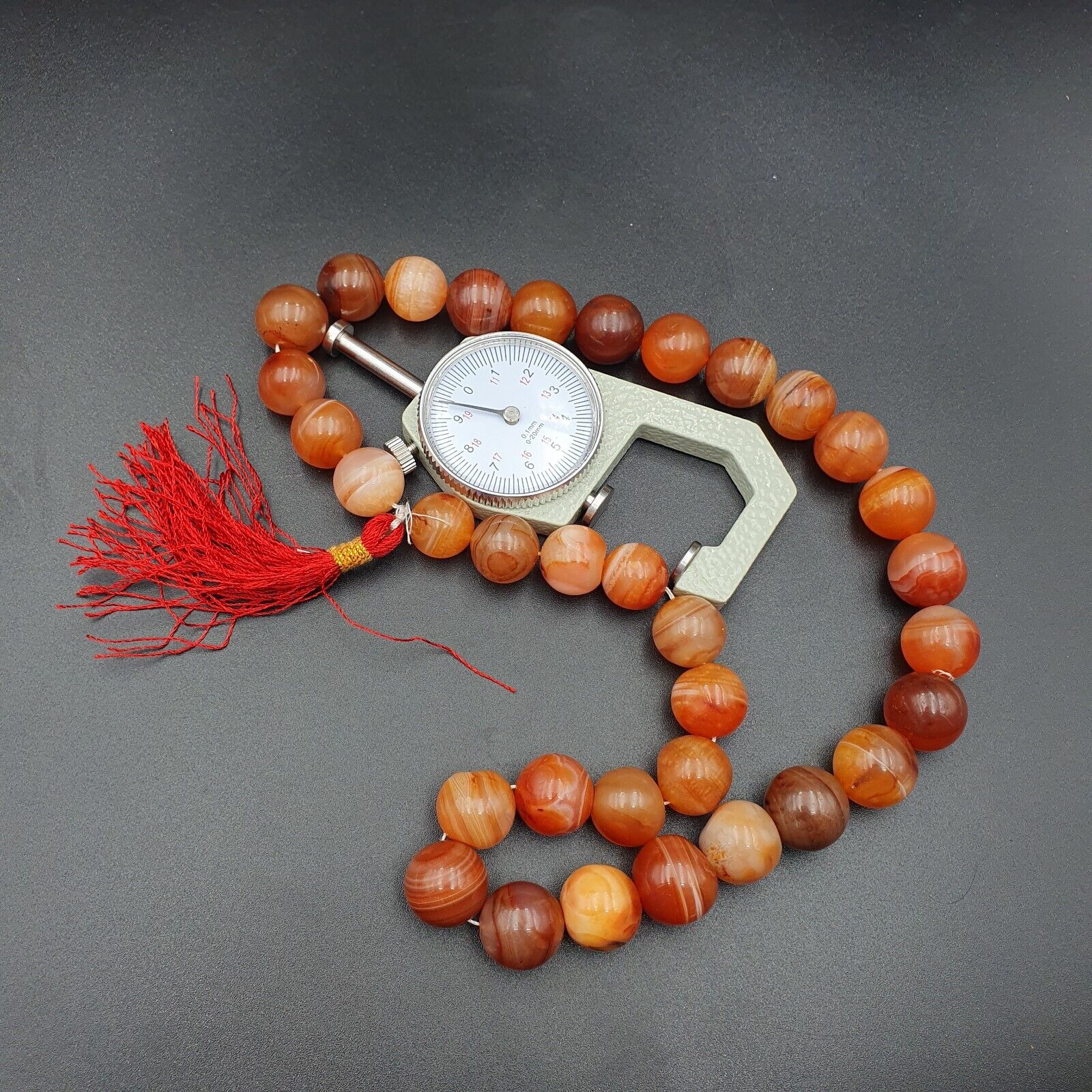 Buddhist Rosary Mala Juzu Prayer beads Tibet carnelian pink Agate 15mm Beads