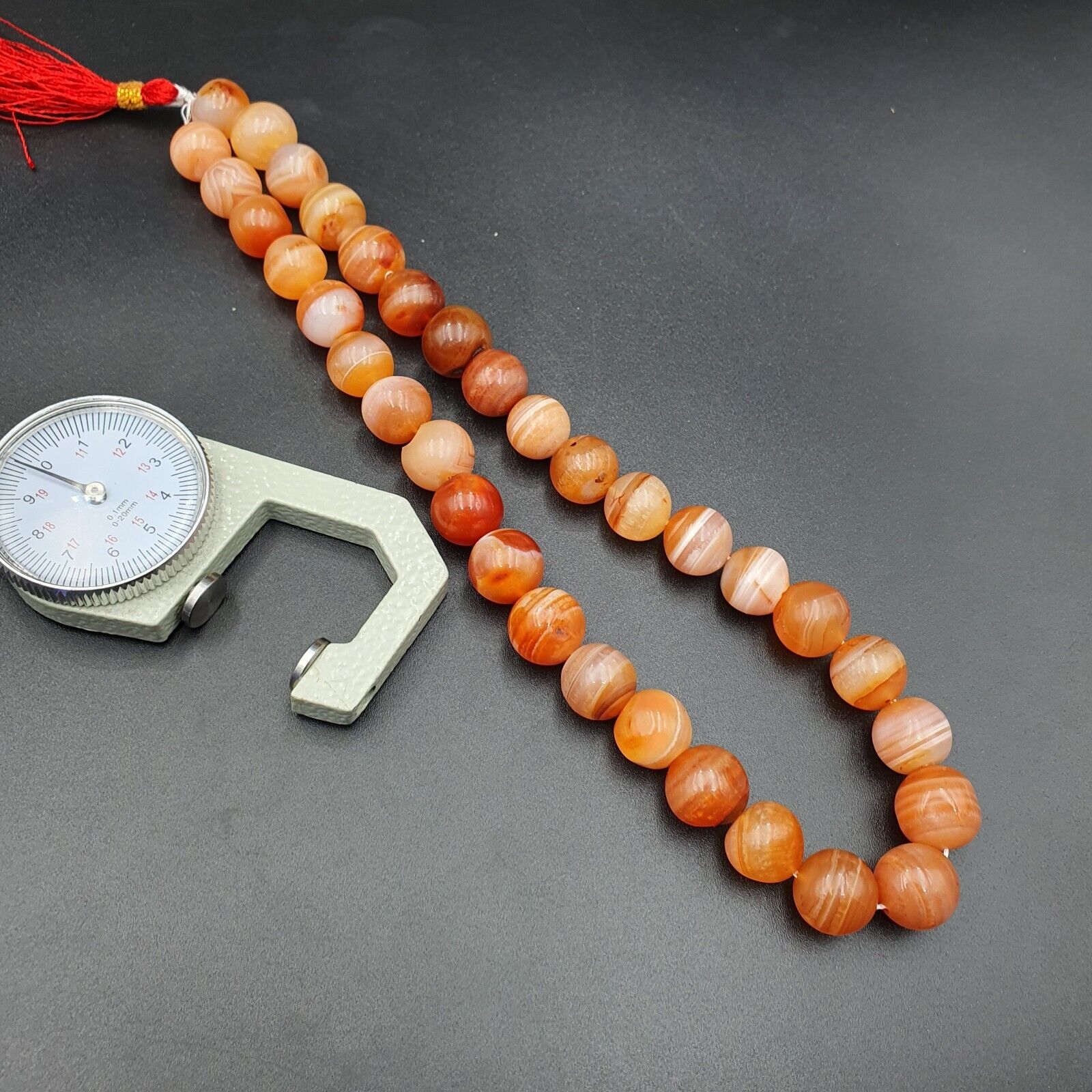 Buddhist Rosary Mala Prayer beads Tibet Nepal pink Himalayan Agate Beads